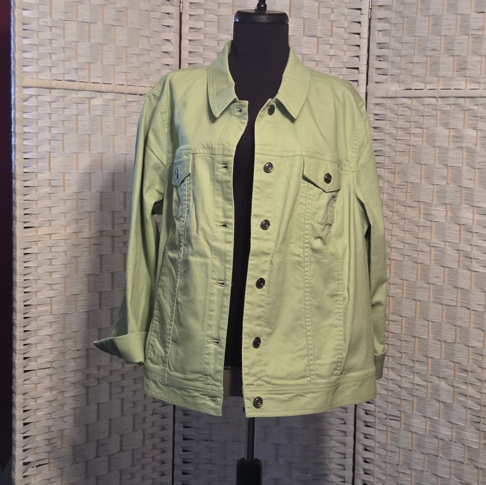 Appleseed's Light Green Denim Jacket XL